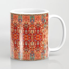 N260 - Bohemian Orange Floral Traditional Moroccan Style Coffee Mug