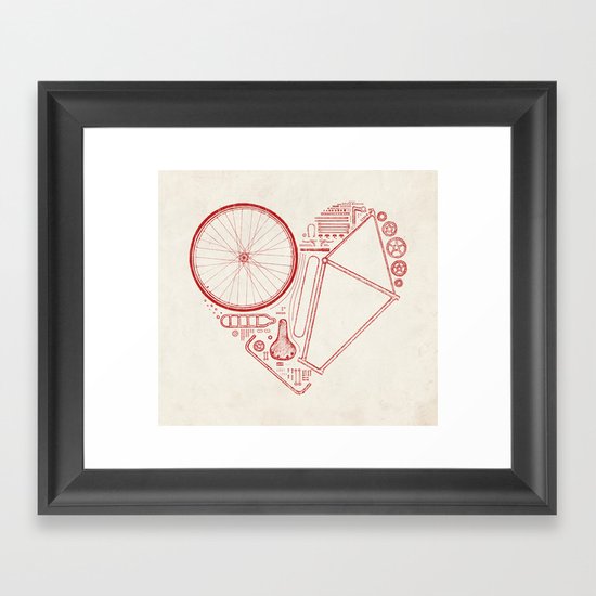 Love Bike Framed Art Print