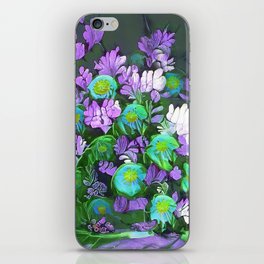 Wisteria and Morning Glories  iPhone Skin