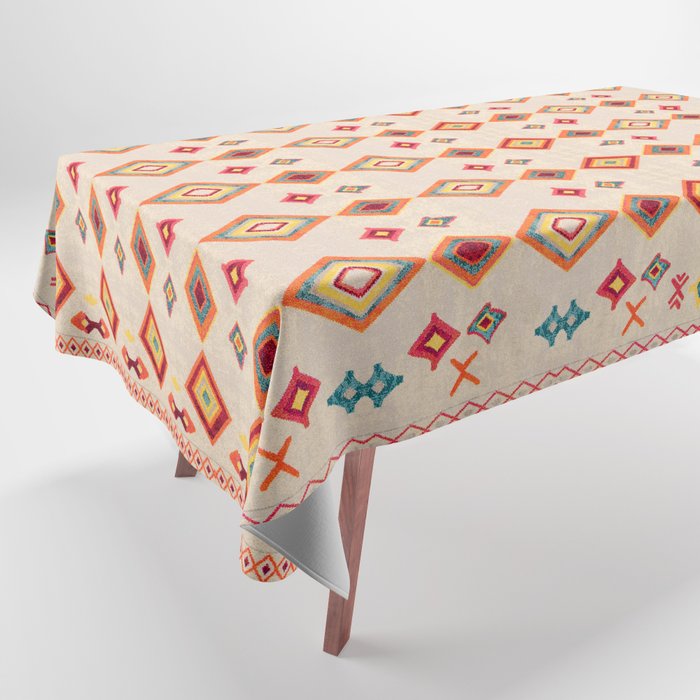 Heritage Reverie: Unveiling Moroccan Vintage Bohemian Treasures Tablecloth
