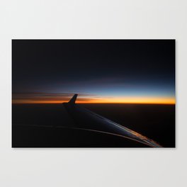 Sunset from the cocpkit Canvas Print