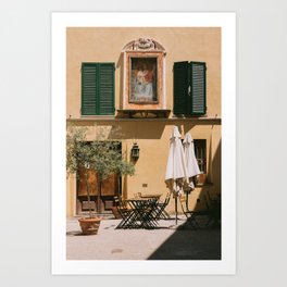 Italian cafe terrace during summer | Tuscany | Travel Fine Art Photography | Art Print
