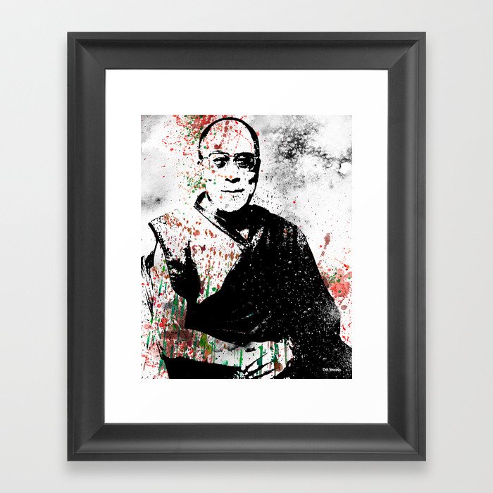 Dalai Lama-Watercolor Framed Art Print