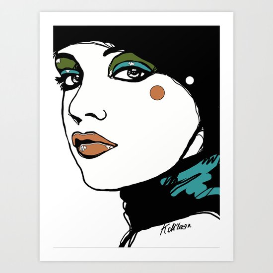 Green Eyeshadow Art Print