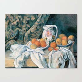 Paul Cézanne - Still Life with a Curtain Canvas Print