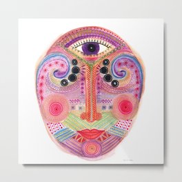 the all seing tranquility mask Metal Print