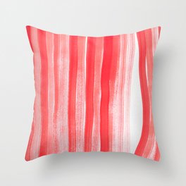 Orange Brush Strokes Throw Pillow