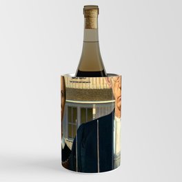 American Gothic Painting House Farmers Wine Chiller