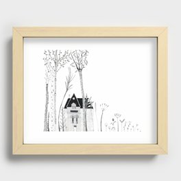 Little House in Forrest Recessed Framed Print