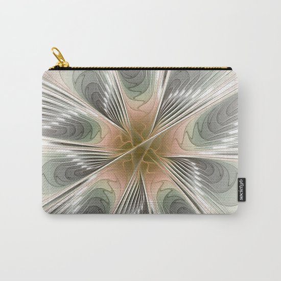 Floral Elegance, Modern Fractal Art Carry-All Pouch