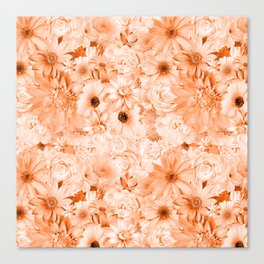marigold orange floral bouquet aesthetic cluster Canvas Print