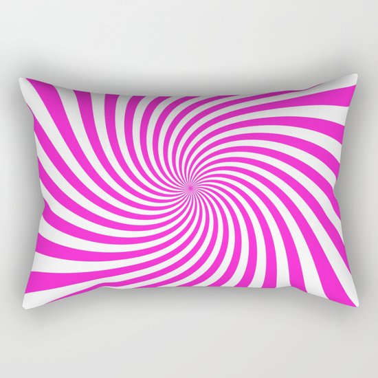 Swirl (Hot Magenta/White) Rectangular Pillow