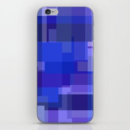 Rectangles Blue pattern Design Geometric iPhone Skin
