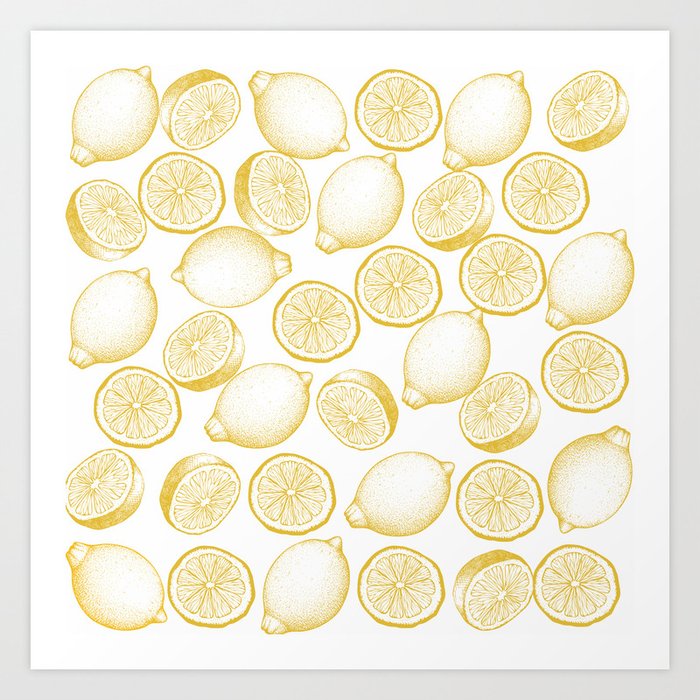 Lemons Art Print by LaVieClaire | Society6