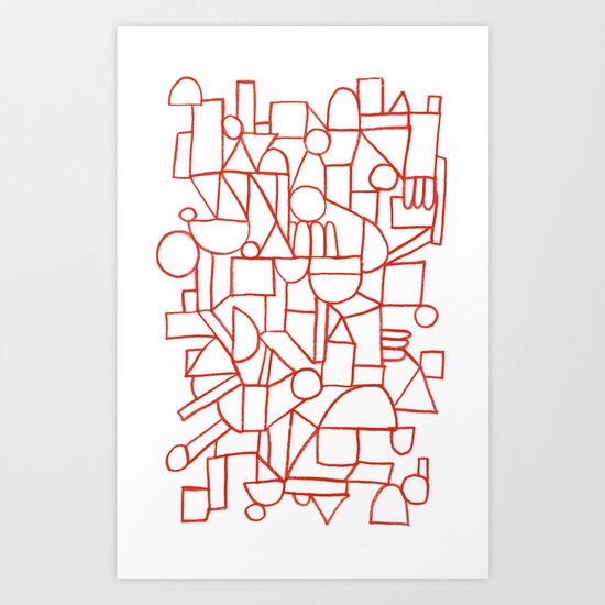 Rad lines Art Print