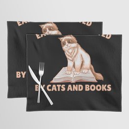 Cats And Books Funny Saying With Book And Cat Placemat