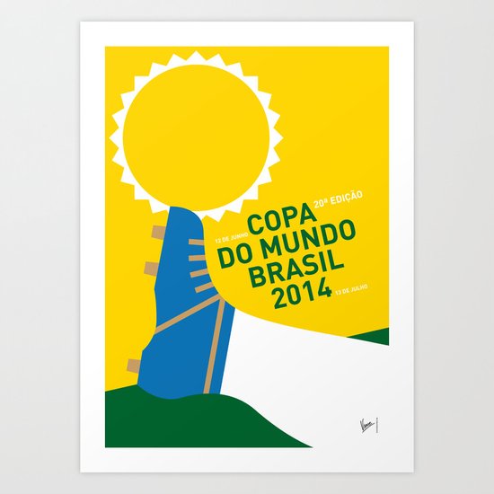 MY 2014 WORLD CUP SOCCER BRAZIL - RIO MINIMAL POSTER Art Print