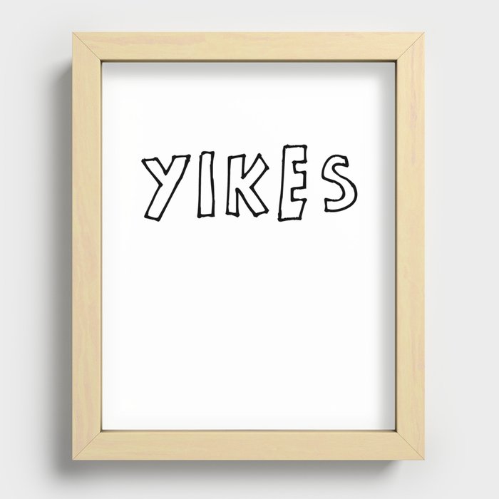 YIKES Handwritten Typography Recessed Framed Print