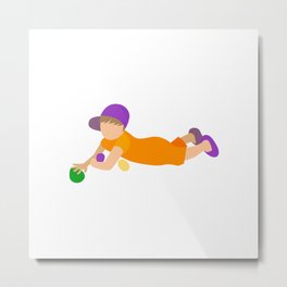 a boy in a cap lies on the ground and rakes Easter eggs with one hand, and with another hand he rolls another egg to himself Metal Print | Activity, Athlete, Exercise, Body, Female, Background, Easter, Cap, Drawing, Cute 