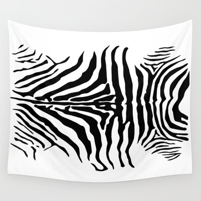 Black And White Zebra Design Wall Tapestry