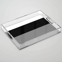 White Black Grey Color Block Acrylic Tray