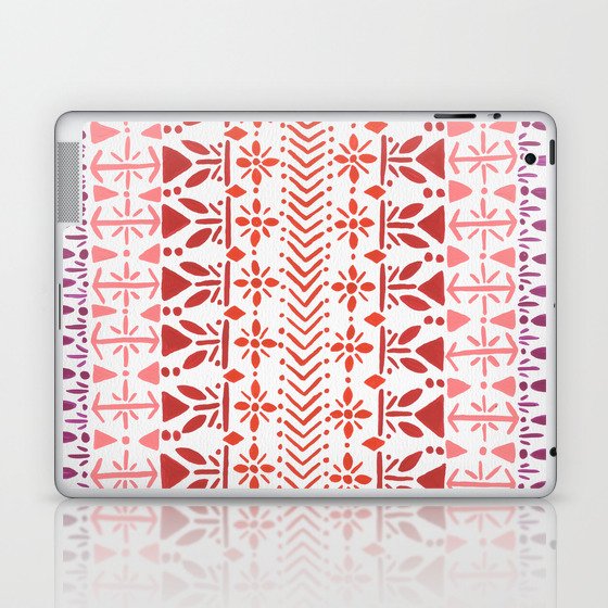 Norwegian Pattern – Reds & Corals Laptop & iPad Skin