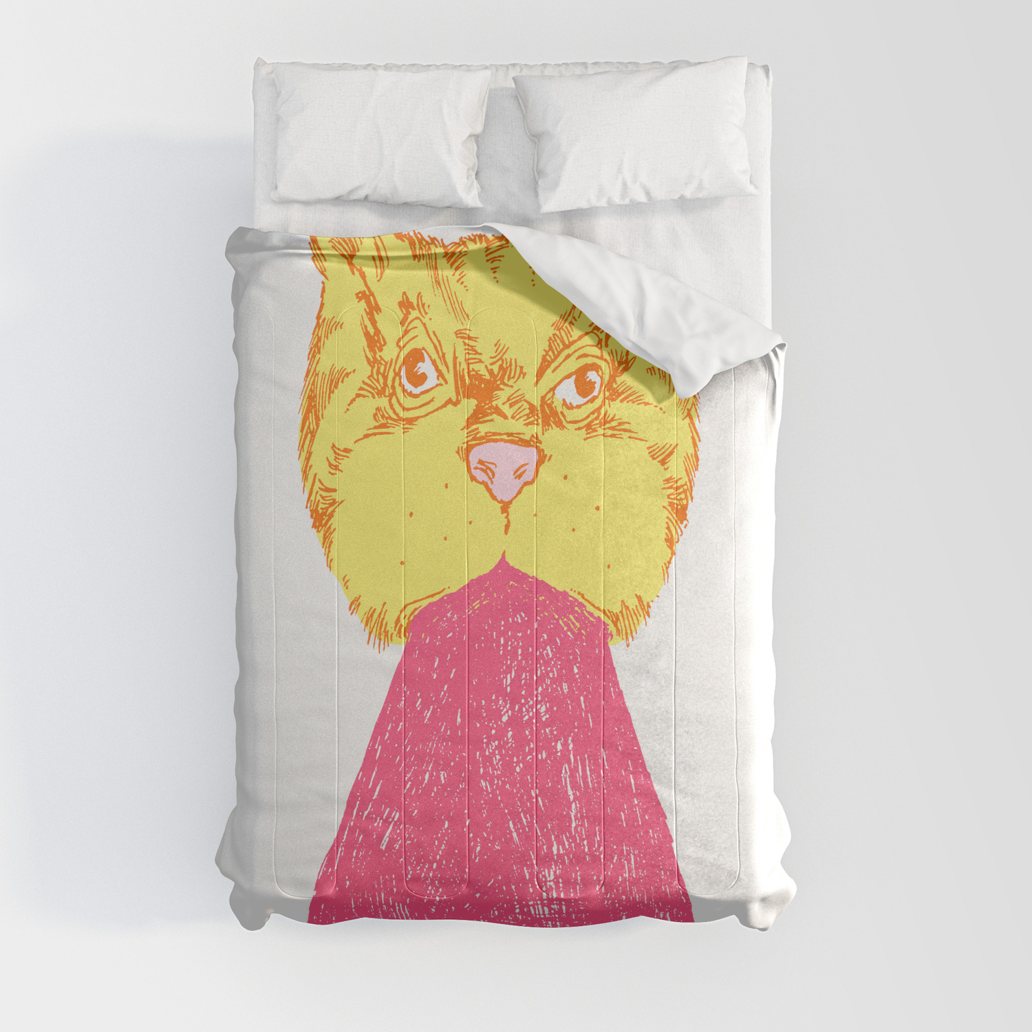 Pink Cat Vomit Comforter By Chaparralia Society6
