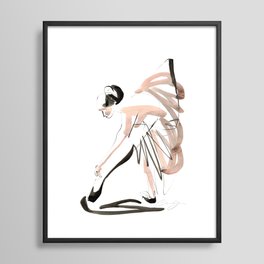 Gesture Dance Drawing Framed Art Print
