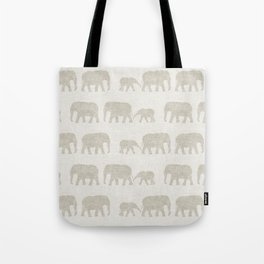 elephant march - beige Tote Bag