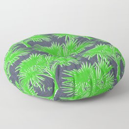 Palm Springs Silhouette Kelly Green on Navy Floor Pillow