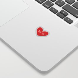 Theta Heart Sticker