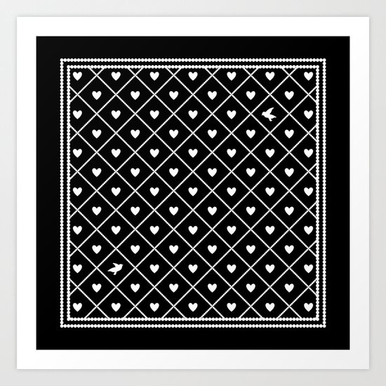 Never Far Away (colors: midnight moon) Art Print