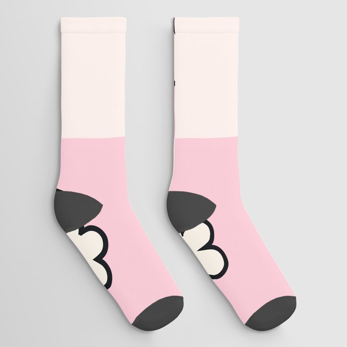 Checkered Daisies Pink Socks
