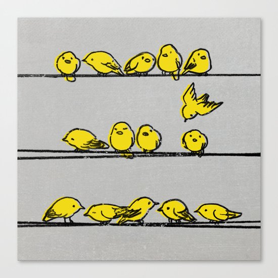 Hanging Out (Yellow Option) Canvas Print