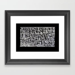 ROMANS. Great Ludovisi sarcophagus. Depicts a battle between Romans and Goths. Framed Art Print