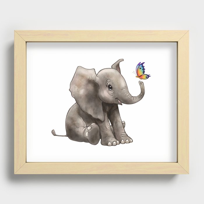 Baby Boo Butterfly Recessed Framed Print