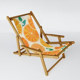 Orange Slices With Blossoms Sling Chair