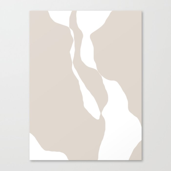 Shapes 4 | Neutral & White Minimal Abstract Canvas Print