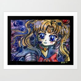 Moon Powered Girl Art Print