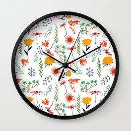 Rustica #illustration #pattern Wall Clock
