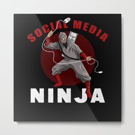 Social Media Battle Social Media Ninja Metal Print
