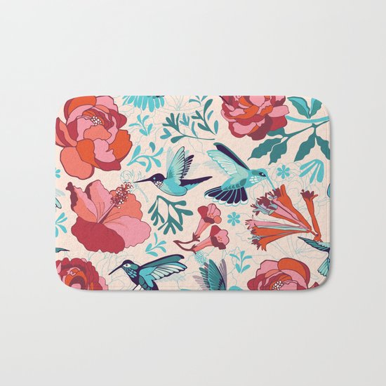 Hummingbird summerdance Bath Mat
