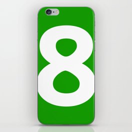Number 8 (White & Green) iPhone Skin