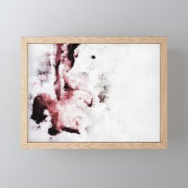 red and grey abstract digital painting Framed Mini Art Print