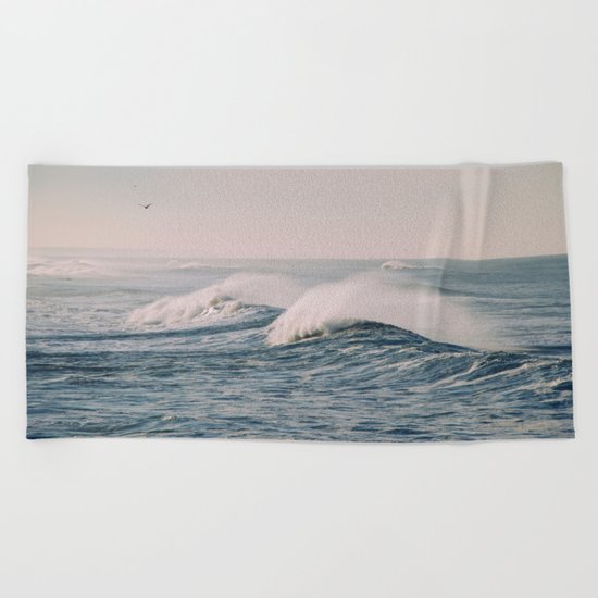 stormy waters Beach Towel