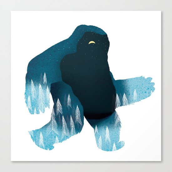 Yeti at Night Canvas Print