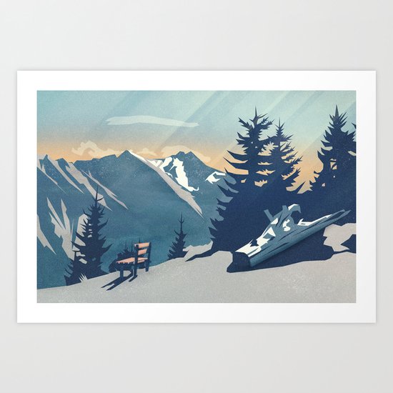 Mountain Sunrise (Pause II) Art Print