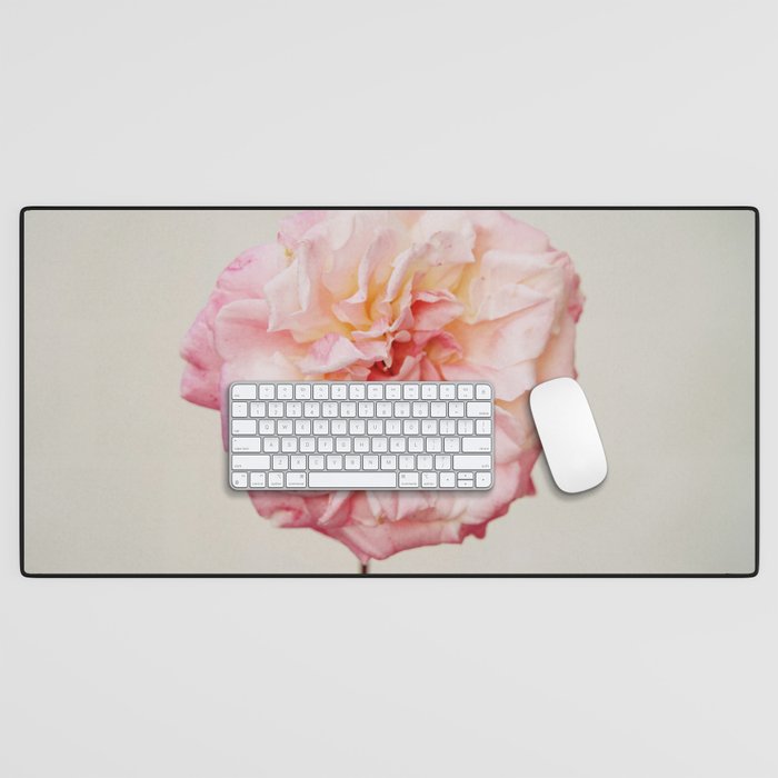 Pink Rose Desk Mat