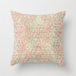 Dots and Rings-Neutral Throw Pillow