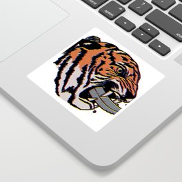 Glitch tiger Sticker